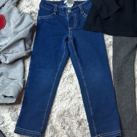 3T girls lot, jeans, leggings, shorts, Disney hoodie, and Tommy shirt - Picture 5 of 14